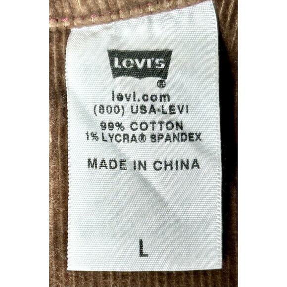 Levi’s Juniors Girls Brown Button Up Corduroy Jacket Blazer Size Large - Picture 7 of 13